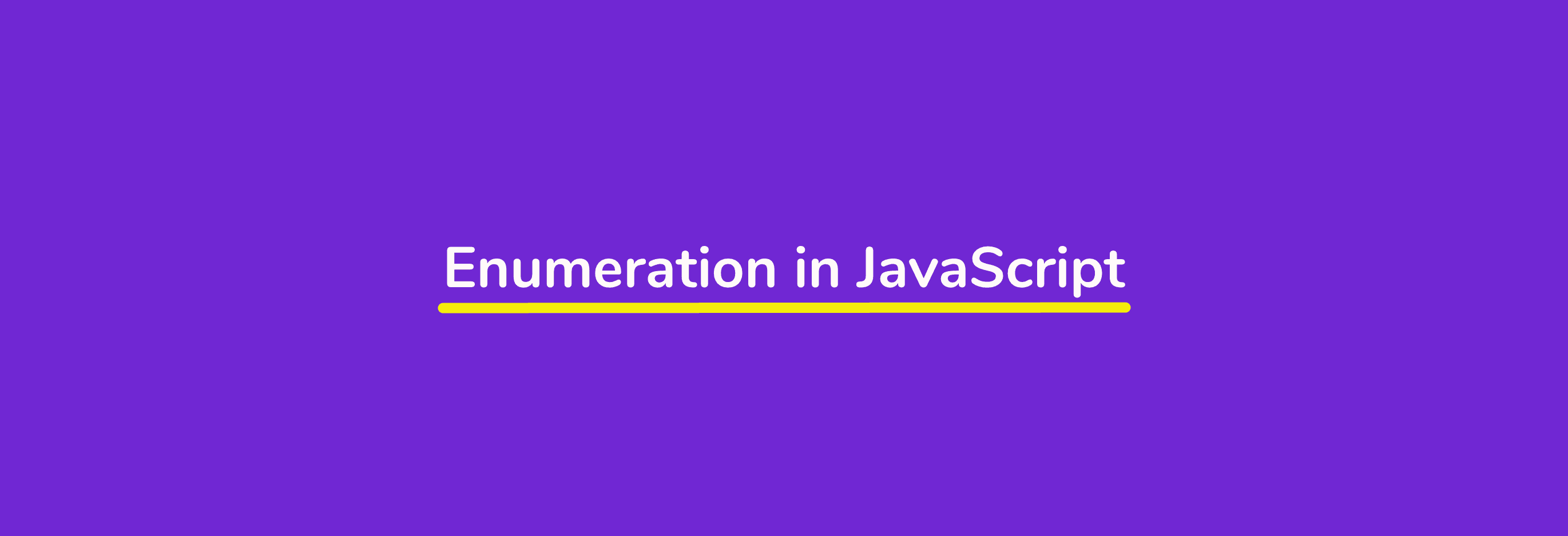 Enumeration in JavaScript